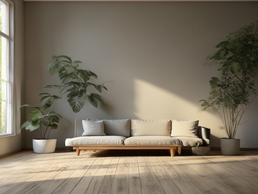 Dimmed bedroom with soft bedside lamp creating warm ambient lighting and a cosy atmosphere